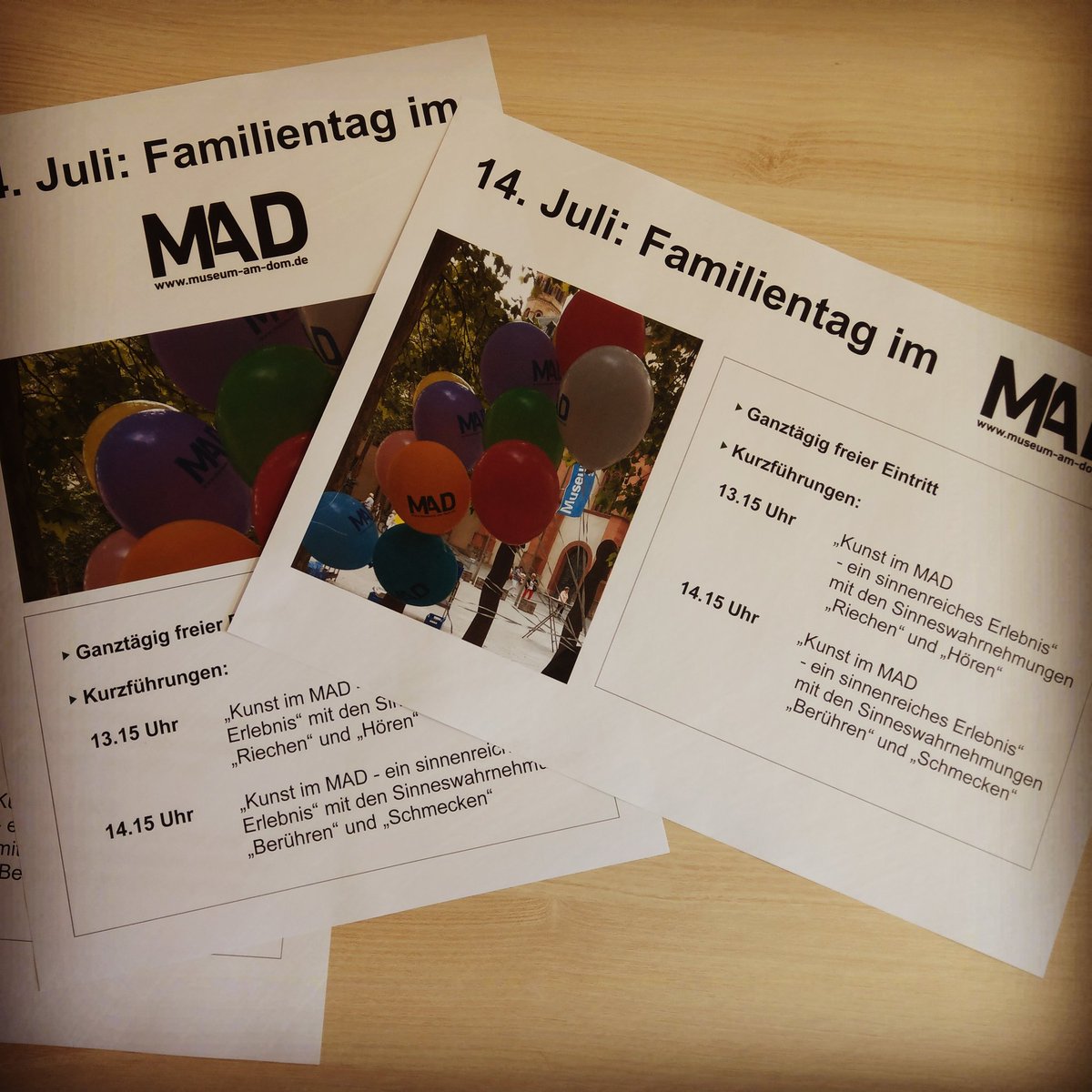 Am Sonntag ist #familientag im MAD! Es erwarten euch freier Eintritt sowie zwei Kurzführungen. Also, kommt vorbei 😊

#kunst #wuerzburg #kiliani #family