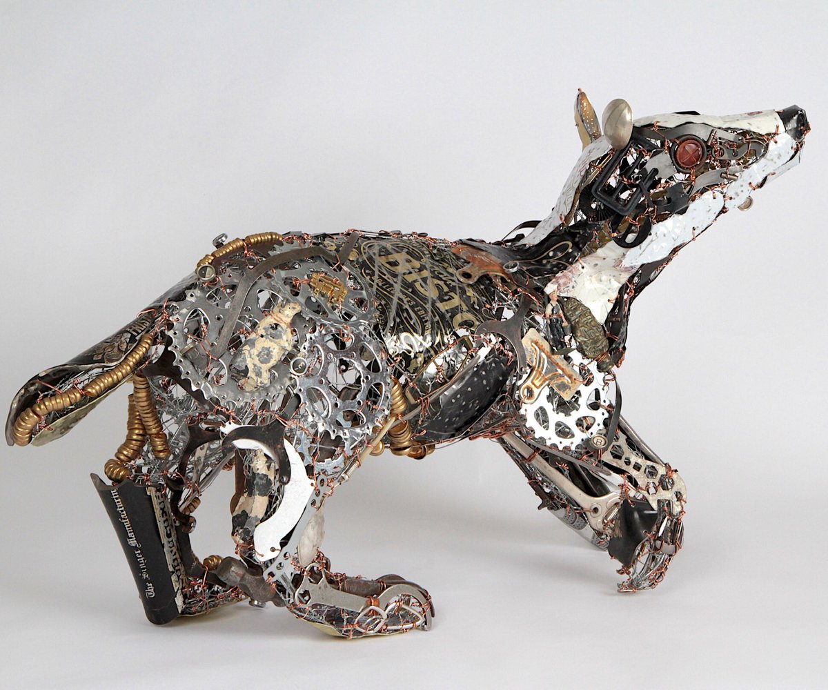 wirewonder's tweet photo. @SaveOurBadgers the @A2Gallery in Wells Somerset are exhibiting a whole ‘Sett’ of Badgers made by UK Artists to help raise awareness https://t.co/l0phVR5gIb