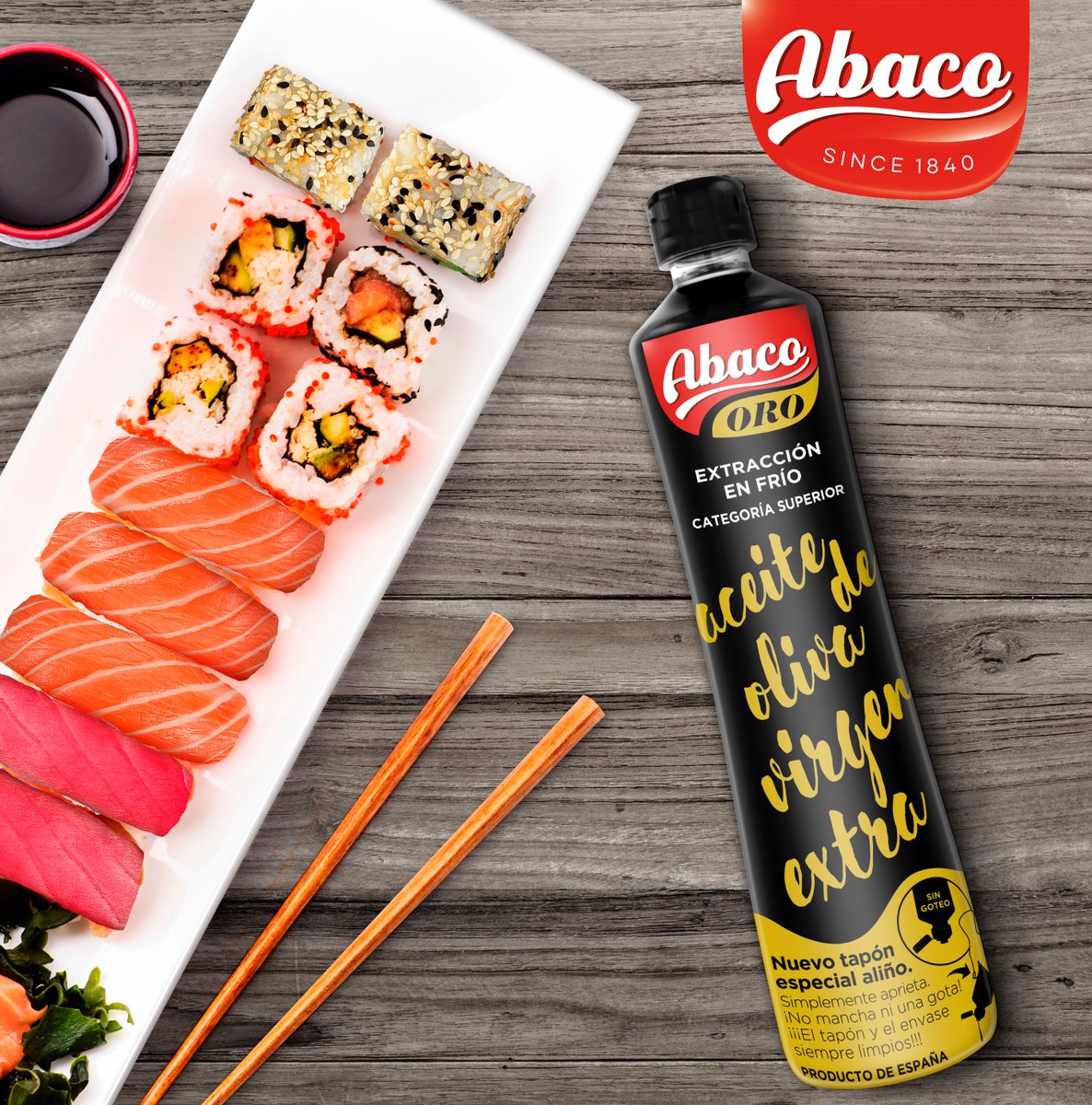 Nuestra marca Abaco se comercializa por todo el mundo, como por ejemplo en Japón y en su gastronomía.