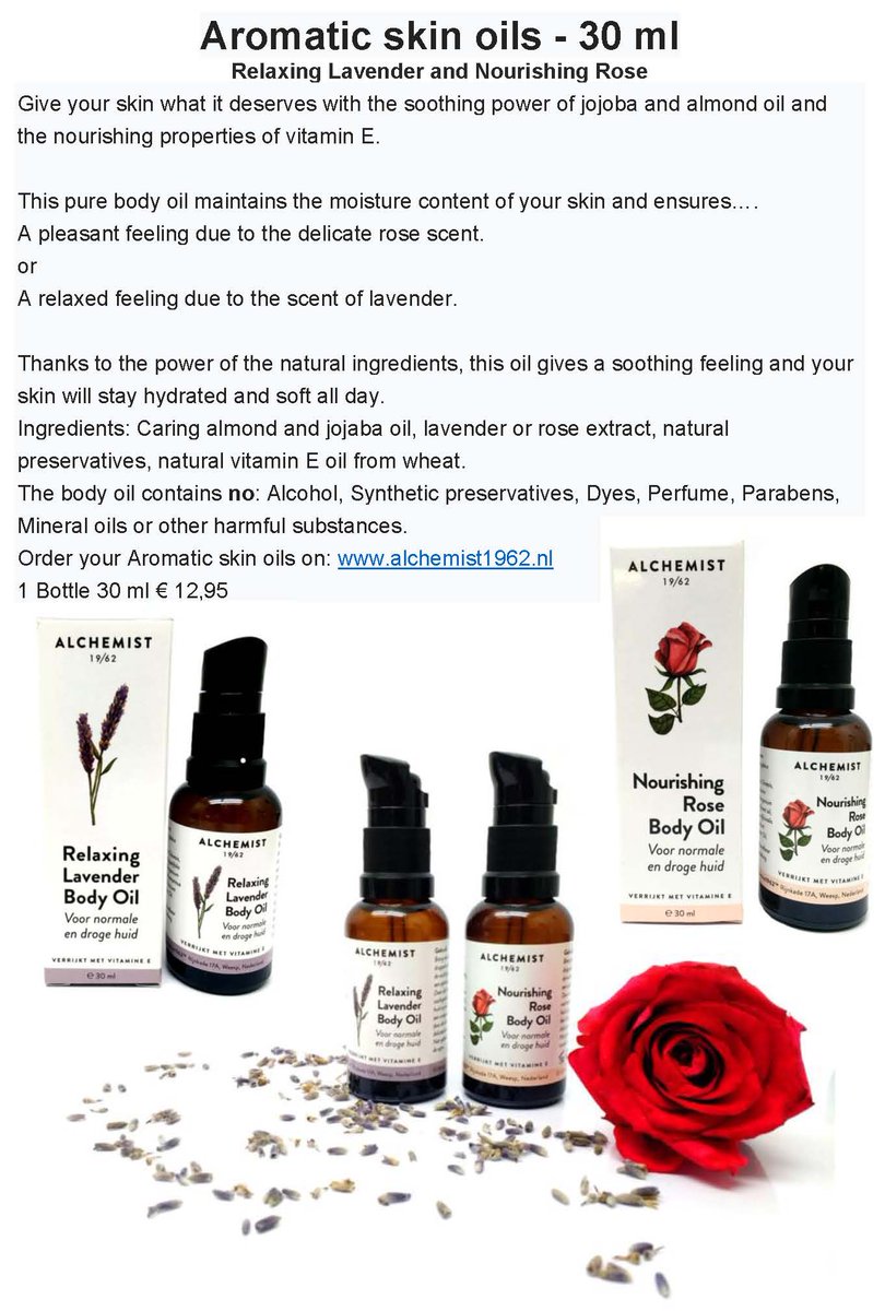 Aromatic skin oils - Relaxing Lavender and Nourishing Rose