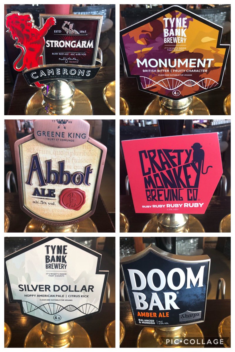 thekingjohns's tweet photo. OTB at the moment - cracking #cask at just £1.99 a pint.  Local brews from Craft Monkey &amp; @CameronsBrewery @TyneBankBrewery @GreeneKingIPA https://t.co/JZFyJaXpbo