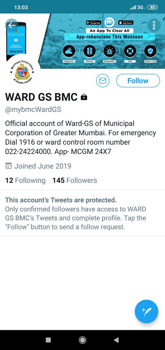 vivekanandg's tweet photo. See dis 👇 @mybmcWardGS public body has its twitter account locked.@mybmc MC shud be informed. @CMOMaharashtra
#DevendraJain is https://t.co/IKW7C50DzX. https://t.co/4EkAO72wd8