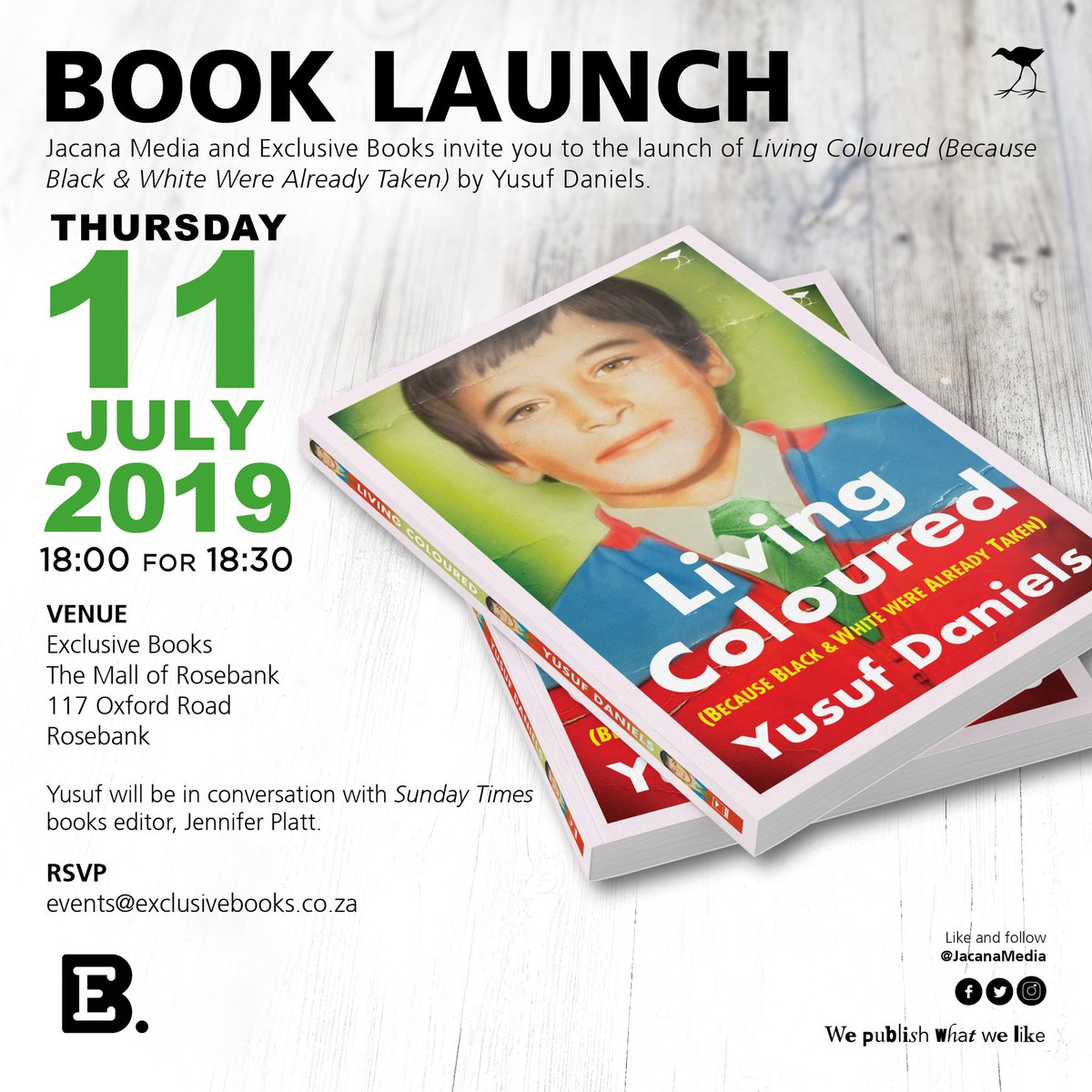 NGoetham's tweet photo. #Joburg #BookLaunchAlert
Please remember to RSVP for tomorrow's launch of #LivingColoured. 👇🏽📚🙌🏽 https://t.co/Yodx6o9V51