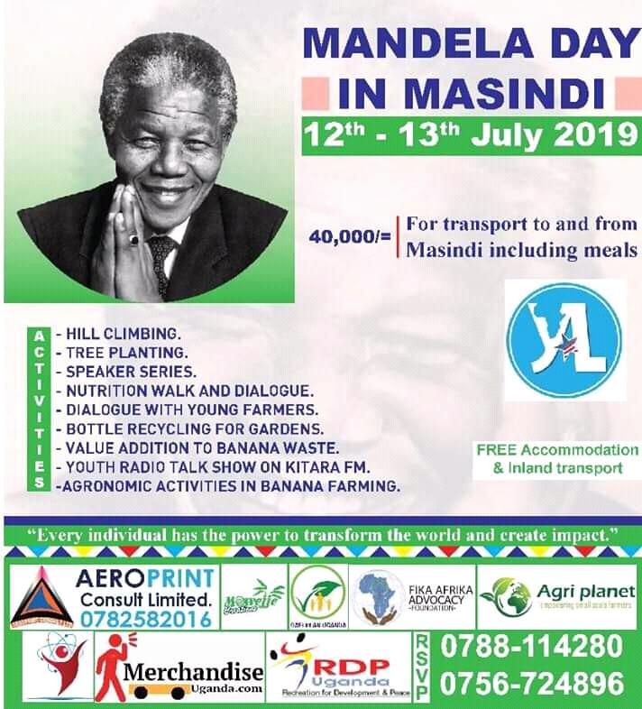zandy_isaac's tweet photo. All servant leaders let's turn up for the #MandelaDay 2019. In Uganda we shall be in Masindi district.
Converging for a cause
@YALINetwork
@usmissionuganda
@FikaAfrika
@NatureBlitz
#MandelaDay101 
#YaliServes
#MandelaDayMasindi https://t.co/IfThjqBY7V
