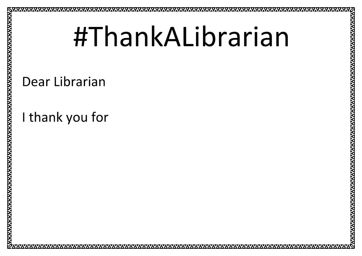 LisligL's tweet photo. #SALibrariansDay
Remember to thank a Librarian https://t.co/bvW0C6vV9N