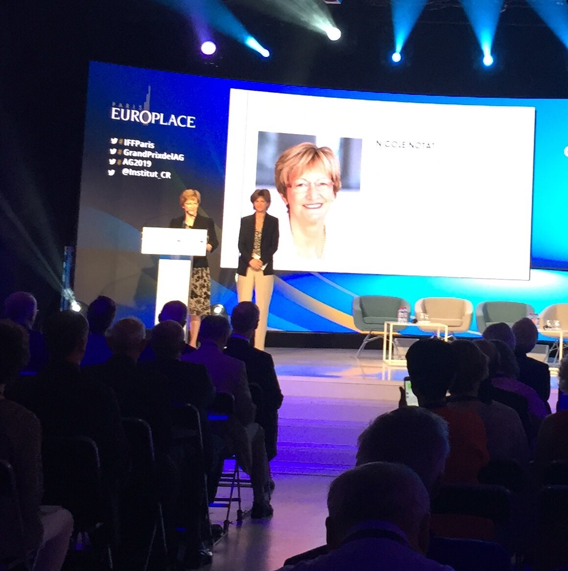 ircliff's tweet photo. [En direct] du #GrandPrixdelAG 2019 de l'@Institut_CR dont le @ircliff est partenaire. Excellentes allocutions de @murielpenicaud @Minist_Travail d’@isabelle_kocher @ENGIEgroup et de @nicolenotat @VigeoEiris #IFFParis #AG2019 #GPAG #mixité #gouvernance https://t.co/5wSnOY6nW6
