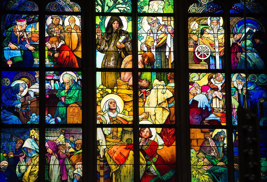 5秒で学べるアート スマホケース販売中 聖ヴィート大聖堂のステンドグラス アール ヌーヴォー の画家アルフォンス ミュシャが手がけた美しいステンドグラス キリスト今日の聖人たちが描かれている T Co Ca9p3gjlz3 Twitter