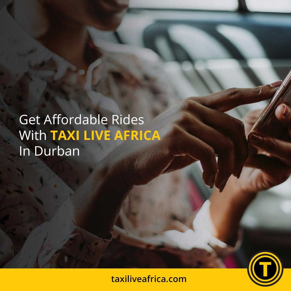 TaxiliveA's tweet photo. Get affordable rides with Taxi Live Africa in Durban 🚕✨🇿🇦 We provide an immediate e-hailing taxi app for use on your smartphone at a competitive price. Download our app today on Google Play:https://t.co/KrbHXiYHpm

or App Store: https://t.co/ESAVfDYFR8

#TaxiLiveAfrica https://t.co/uqCZvMZN92