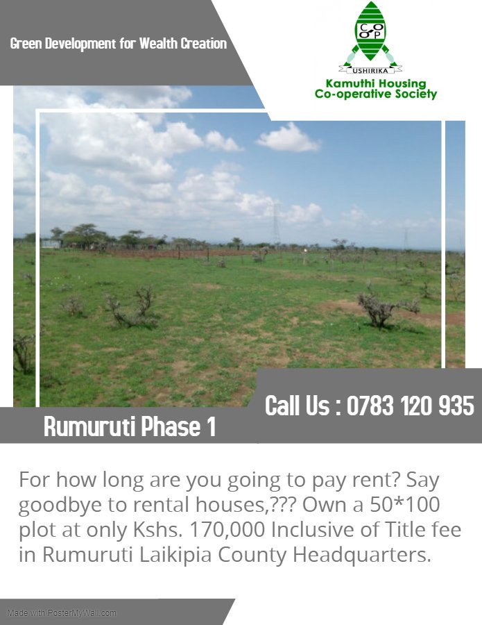 ModishProperty's tweet image. Have you been thinking about where to invest in real estate and get the best deals on land?
 
Then look no further,Rumuruti offers a 50*100 plot of and at Ksh 170,000!!
Book a viewing today 
#realestateinvesting