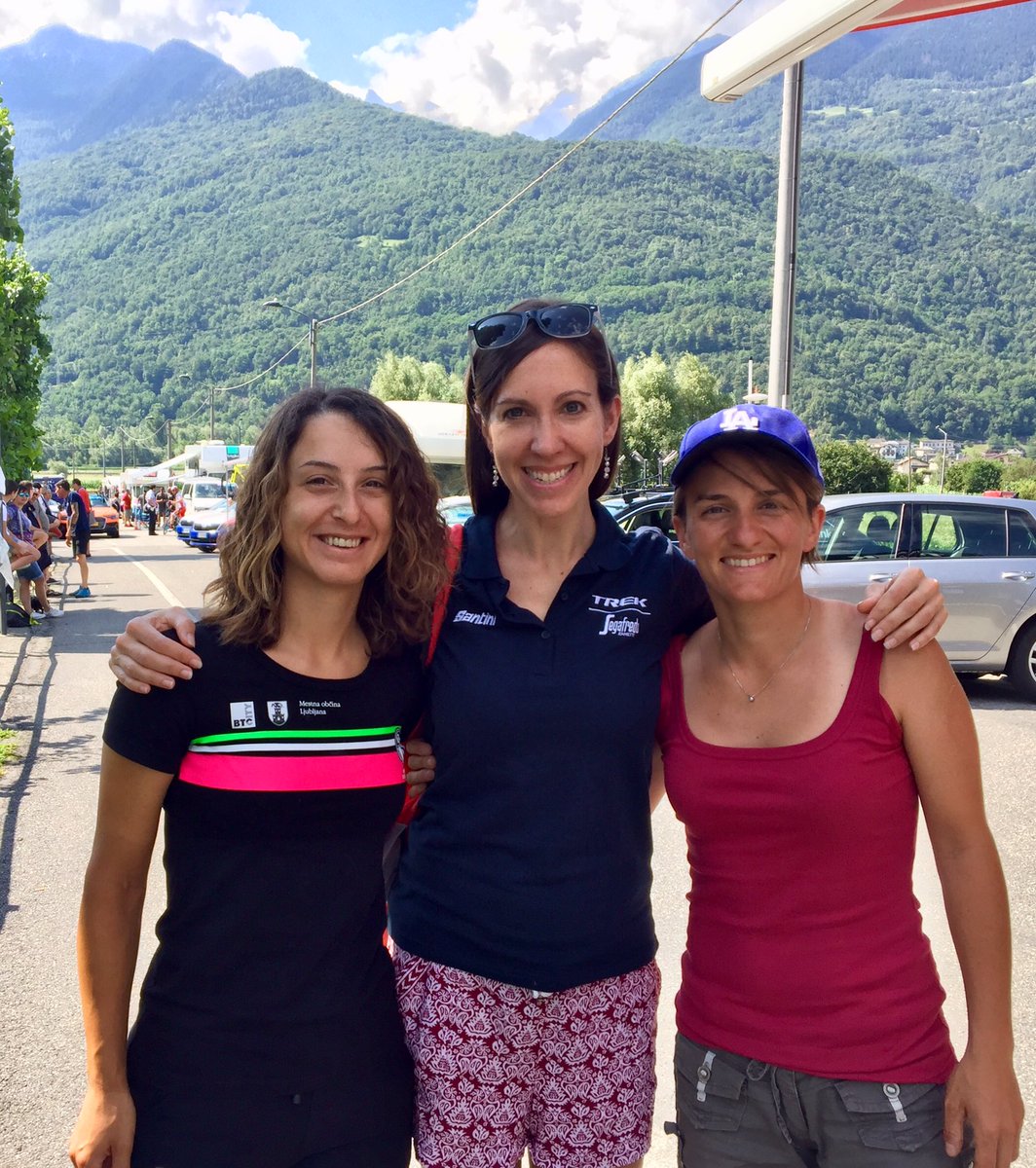 Nothing better than running into your ‘ol teammates... especially the ones you love. 💕 So great spending time w/ my 2016 @CylanceCycling teammies <a href="/RattoRossella/">Rossella Ratto</a> &amp; <a href="/ValeScandolara/">Valentina Scandolara</a> at <a href="/GiroRosaIccrea/">GiroRosaIccrea</a> today. Proud of all they do on &amp; off the bike.