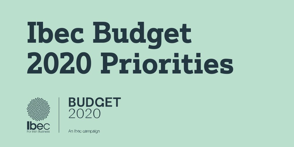 ibec_irl's tweet photo. This morning we are launching our Budget 2020 campaign where we call on Government to take the brave and necessary steps to protect the Irish business model as the Irish economy enters its most strategically important period in a generation. Stay tuned #IbecBudget2020 https://t.co/DIQ3ApKOmz
