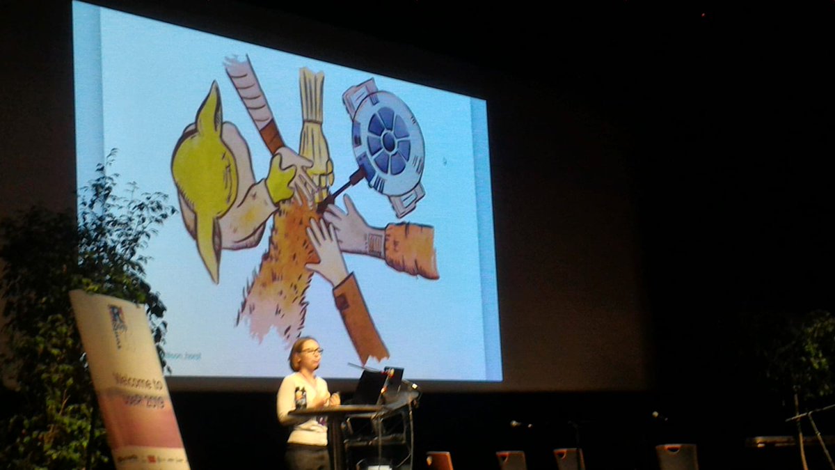 i_steves's tweet photo. Open data science thrives because of its diverse community--not everyone is a jedi, but everyone can contribute to the community @juliesquid #useR2019 https://t.co/eDx1LvhfCG