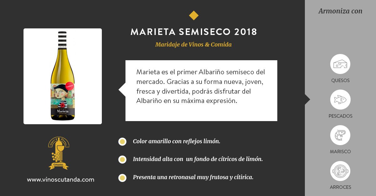 VinosCutanda's tweet photo. Con este Marieta #albariño, D.O Rías Baixas, te ganarás las a todos tus invitados, haciéndolos disfrutar de una experiencia única.
¡Puedes comprarlo en nuestra tienda, al mejor precio! #vino #wine #winelover
https://t.co/uOXAtPIzsg https://t.co/L014Z8XW7I