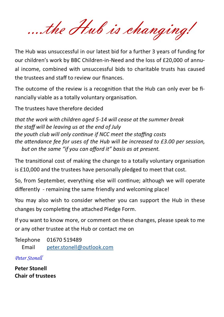 An important message from our Chairman