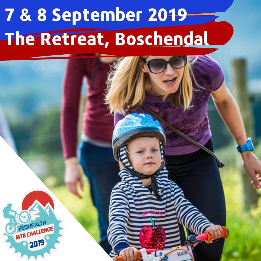 Pack up the kids👧, rack up the mountain bikes and take a drive to Franschhoek🍇 this September to the Fedhealth MTB Challenge🚵‍♂! 7 September is the Fedhealth MTB Kids event and Saturday is the main event! 

Join us today👉 bit.ly/2WaaCgY #FedhealthMTB