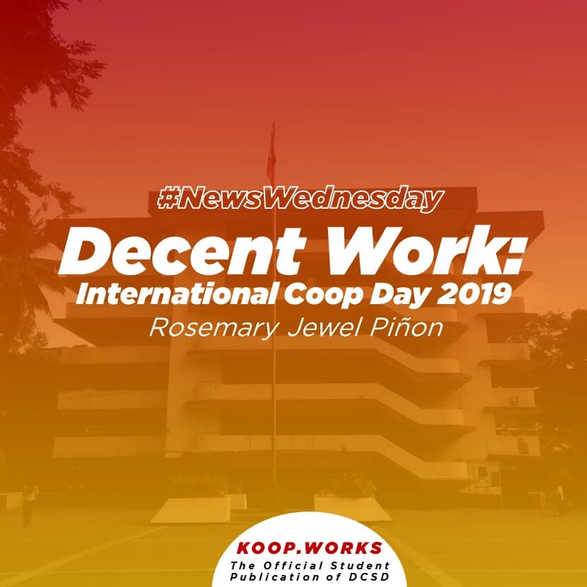 KoopWorks_'s tweet photo. Decent Work: International Coop Day 2019
By Rosemary Jewel Piñon
#NewsWednesday
#CooperativismThroughOutstandingJournalism https://t.co/YHUu7FsaJ1