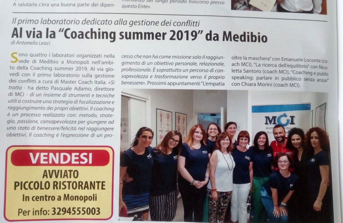 MasterCoachIta's tweet photo. Dicono di noi 🌈🌟☀️🎉
#coach #coaching #mci #coachingsummer #monopoli https://t.co/UROblMemAc