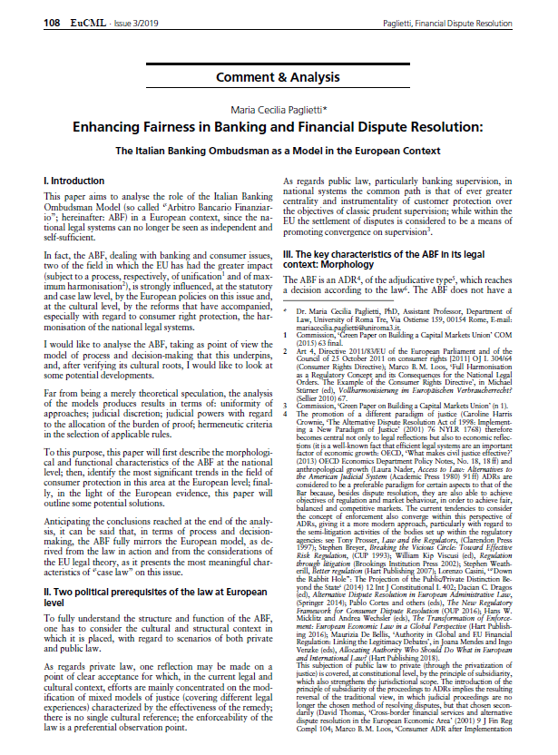 eu_cml's tweet photo. Do you want to learn about the Italian Banking Ombudsman?
Don't miss this text by Maria Cecilia Paglietti.
#eucml #consumeradr #consumercredit #fairness https://t.co/Eibd1thwnh