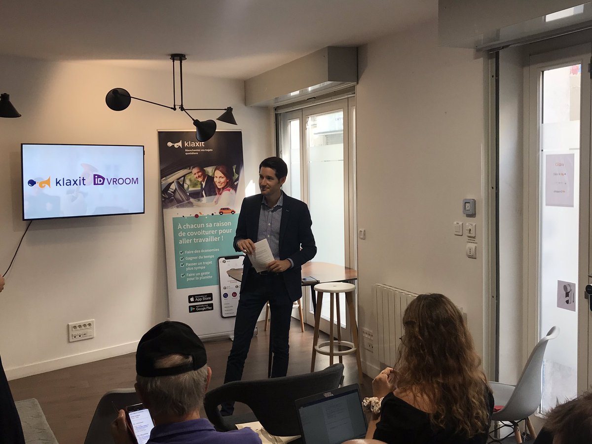 Annonce à la presse du #rachat d’ #idvroom ex service de la #sncf par #Klaxit . Klaxit prend une longueur d’avance et devient leader européen incontesté du #covoiturage courte distance.