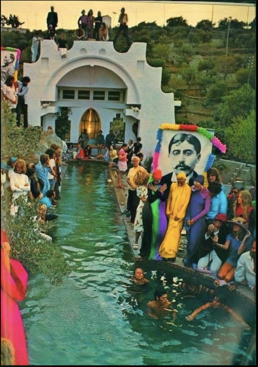 MarcelitaSwann's tweet photo. "Happy Birthday, Marcel Proust!" July 10th, 1871. 
'Finding your tribe' a photograph found in the Salvador Dali Issue, 
 Vogue Paris, December 1971/January 1972.  #Proust @AmisDeProust @CorrProust https://t.co/jiACsKEACH