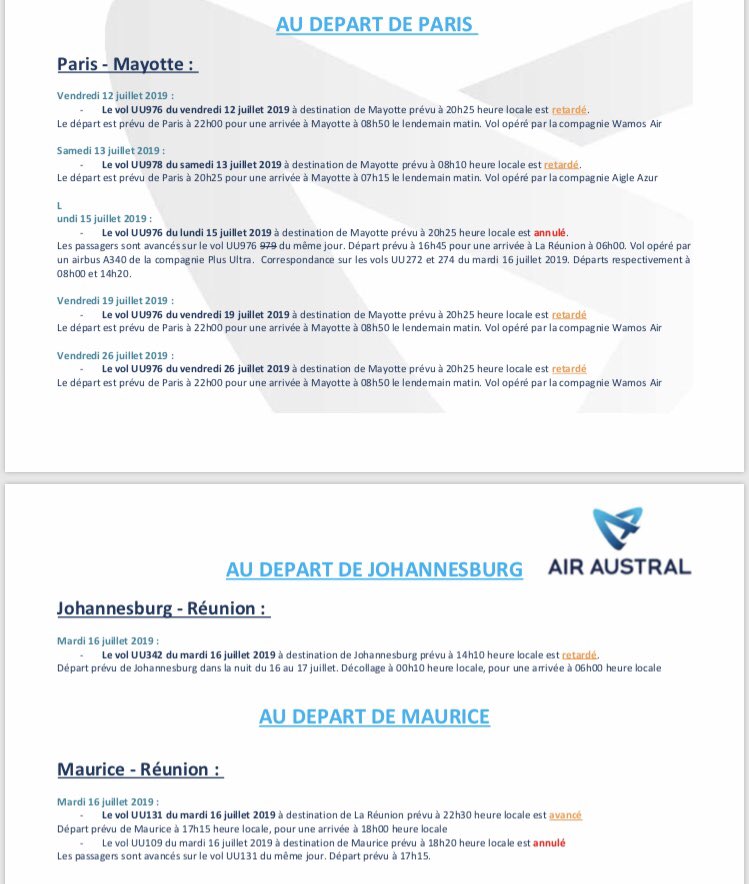 Point #AirAustral du jour 
#Mayotte