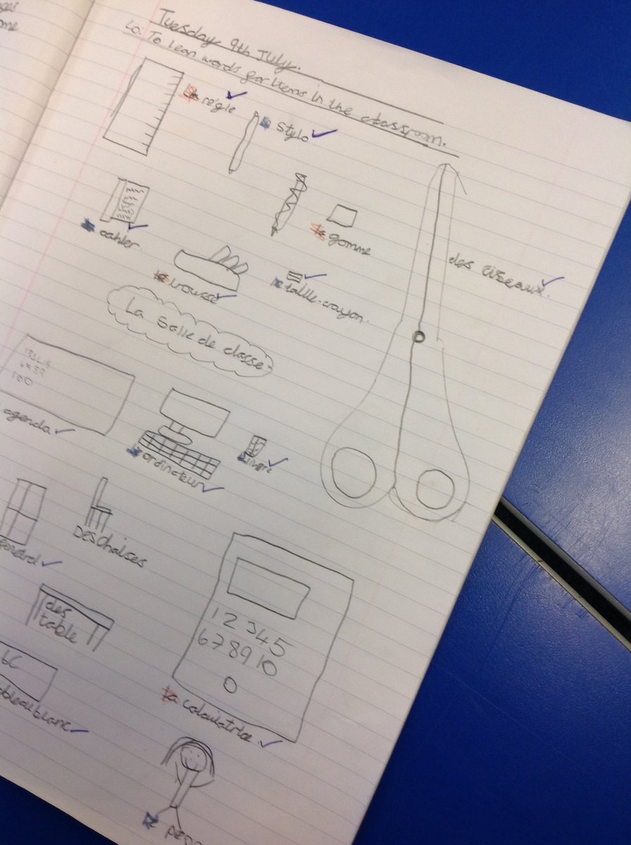 Some lovely and neat pieces of French work. We have been naming items in the classroom <a href="/KellingtonSch/">Kellington Primary</a>
