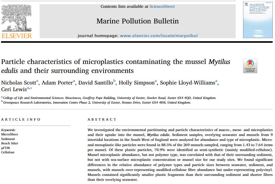 EmmaFishGal's tweet photo. Wildling and sea-salty best pal Nick Scott (@ratherbeinsea) has had his first publication! A comprehensive study of the environmental partitioning and #mussel uptake of #microplastics in South West UK. Read it here https://t.co/K7TxDsl4iP  🌊👏 @CezzaLew @ap3489 @ExeterMarine https://t.co/4EpwuTbWFd
