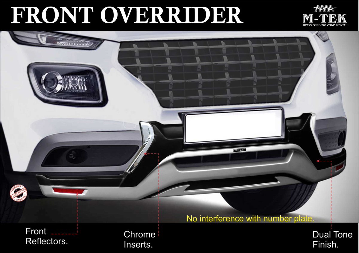 MTekEng's tweet photo. Introducing all new Venuee body kit, Front &amp; Rear overriders that gives your Venuee stupendous look.

For more information visit our website- https://t.co/xaHdUJDUdH
And
Checkout our YouTube channel- https://t.co/Xi371QqkWa https://t.co/y2gA36Eyfe