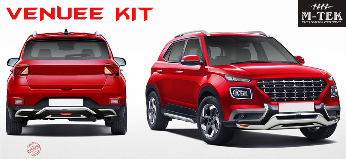 MTekEng's tweet photo. Introducing all new Venuee body kit, Front &amp; Rear overriders that gives your Venuee stupendous look.

For more information visit our website- https://t.co/xaHdUJDUdH
And
Checkout our YouTube channel- https://t.co/Xi371QqkWa https://t.co/y2gA36Eyfe