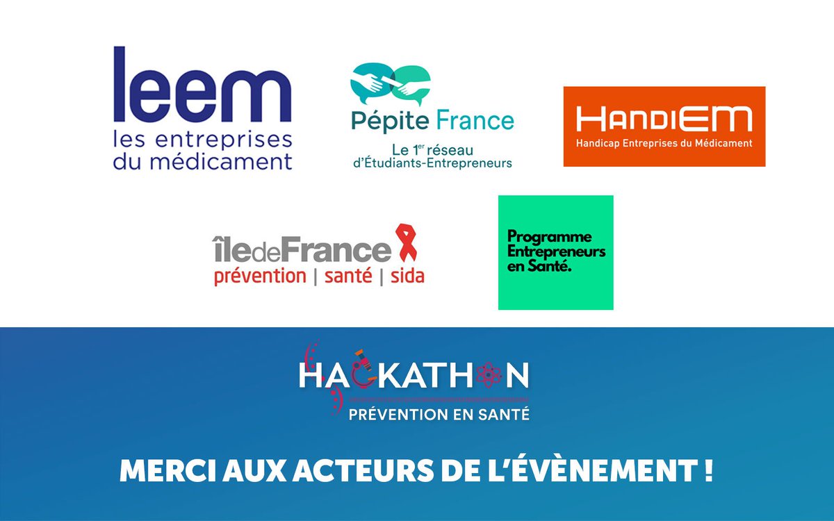 PepiteFrance's tweet photo. 🏥🚀 #HackathonLEEM au @FrEventBooster
Un grand merci aux acteurs de l'évènement, à l’ensemble des adhérents du @Leem, @HandiEM_site, Programme Entrepreneurs en Santé, et le @Crips_IdF pour la diffusion de l’évènement, la co-construction des thématiques et leur participation ! https://t.co/hcZmtg59TT