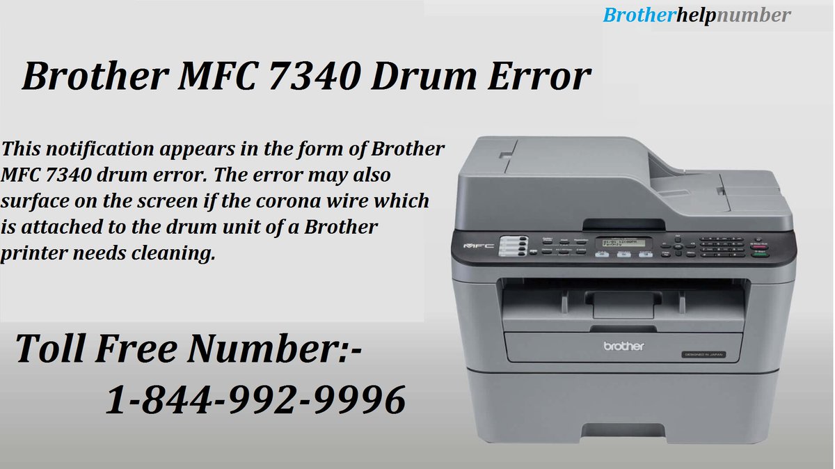 Brotherhelpno's tweet image. This notification appears in the form of #Brother_MFC_7340_drum_error. The error may also surface on the screen if the corona wire which is attached to the drum unit of a Brother printer needs cleaning. Helpline Number +1-844-992-9996.
bit.ly/2JtOoDD