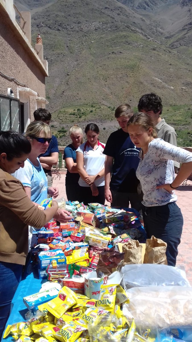 BlundellsSchool's tweet photo. Our 17 pupils in Morocco have finished the community project, everyone’s worked extremely hard. The final planning’s complete, routes confirmed &amp; kit packed for the Gold DofE 2019. A tremendous challenge lies ahead but they can’t wait to get started! #MtToubkal #GoldDofE2019 https://t.co/mkBVDDyWff
