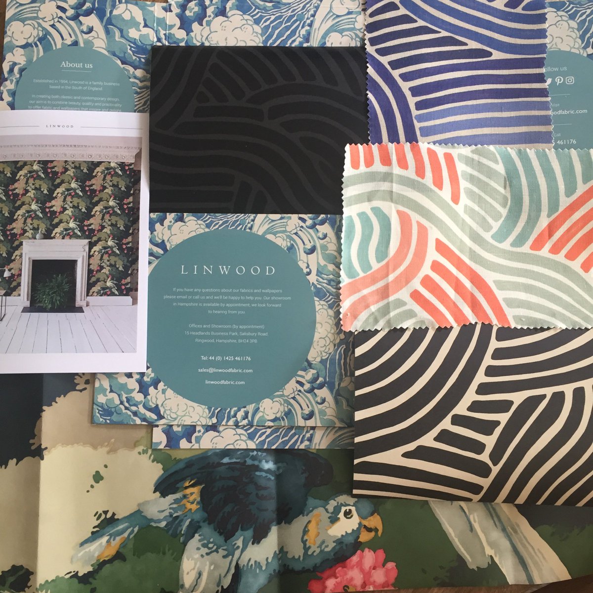 <a href="/Linwood_Fabric/">Linwood Fabrics & Wallpapers</a> you win. Hands down best presentation &amp; packaging for swatches!! What a joy to open this vibrant &amp; beautiful array of fabrics &amp; wallpapers plus free look-book - massive bonus too 🙌 #linwoodfabrics #swatches #thoughtfuldesign #interiordesign #linwoodwallpapers