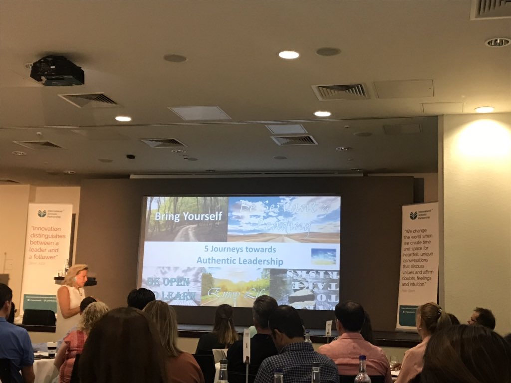 ISPSchools's tweet photo. Day Two of the ISP Conference kicked off with a fabulous and inspiring key note speech by @EijgensteinYo about the 5 journeys towards authentic leadership - which journey are you taking?
#ISPConference19 #Schoolsofchoice
#amazinglearning https://t.co/XsxhH2yjGz