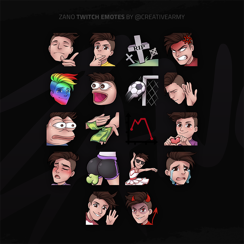 CreativeArmyIT's tweet photo. Nuove Emotes per lo Zanone nazionale! ✍️
#WeAreCreative #CreativeArmyIT https://t.co/mFfyNfC9Gl