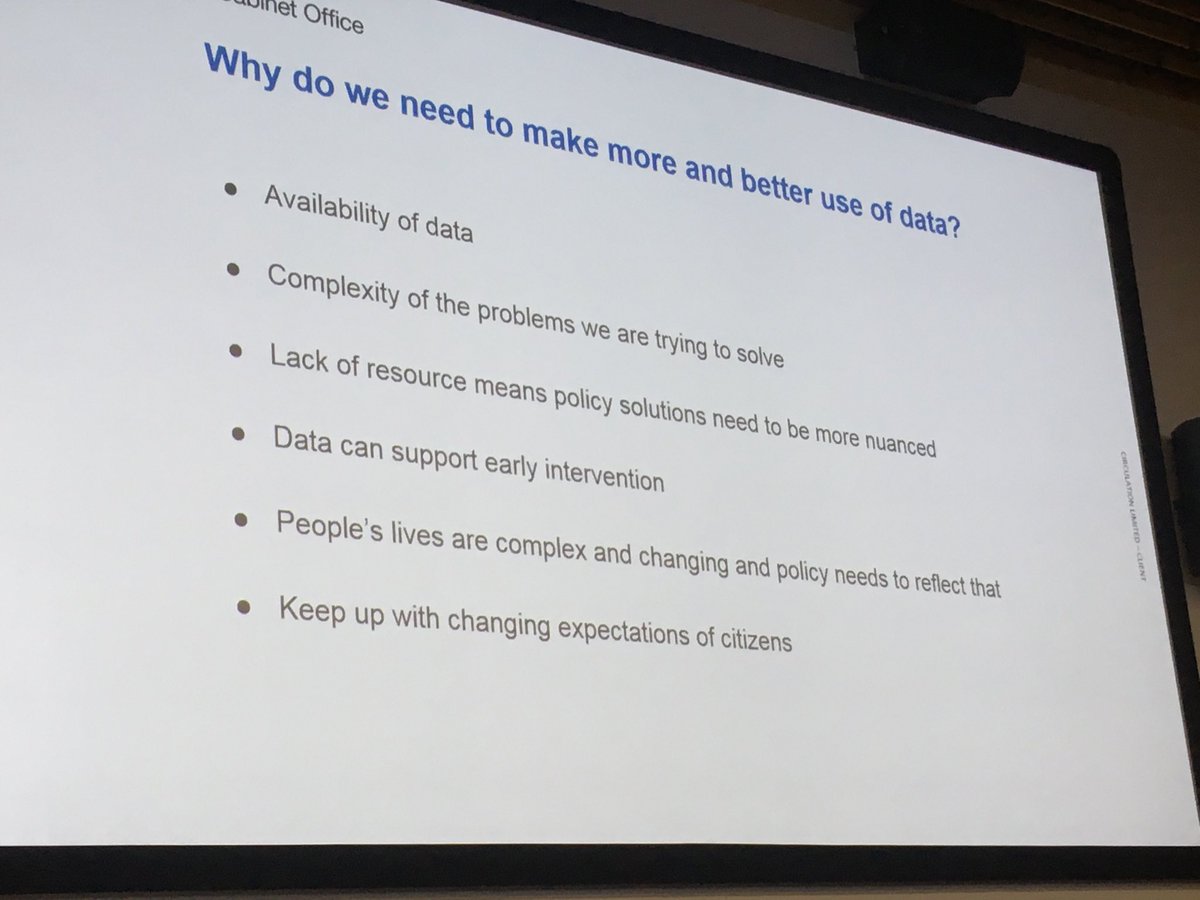 Six key reasons why policy makers need good data - ⁦<a href="/KateRidleyMoy/">Kate Ridley-Pepper</a>⁩ talks through how ⁦<a href="/cabinetofficeuk/">Cabinet Office</a>⁩ and <a href="/ONS/">Office for National Statistics (ONS)</a> work together on the issues that matter #ONSconf2019 #powerofdata