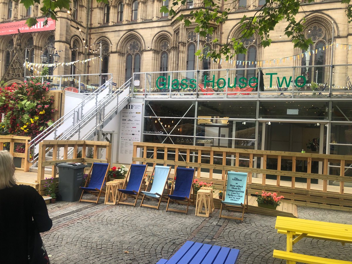 GinaRlb's tweet photo. Final preparations are underway for our Riders Digest 2019 Launch, tomorrow morning at ‘The Glass House’ - one of the temporary structures for @MIFestival 
Looking forward to trying the delicious breakfast provided by @HeathcoteAndCo too! 🍳🥐🥑
@rlb_uk #Manchester https://t.co/pF3nOflkV9