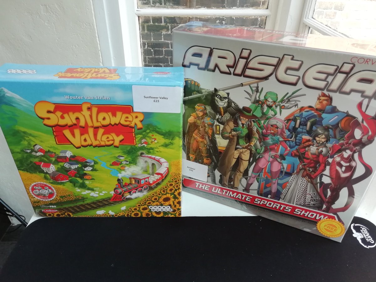meeplescorner's tweet photo. New in stock: Sunflower Valley and Aristeia - https://t.co/9NdsS6Yuym https://t.co/4P0yxOHYOU