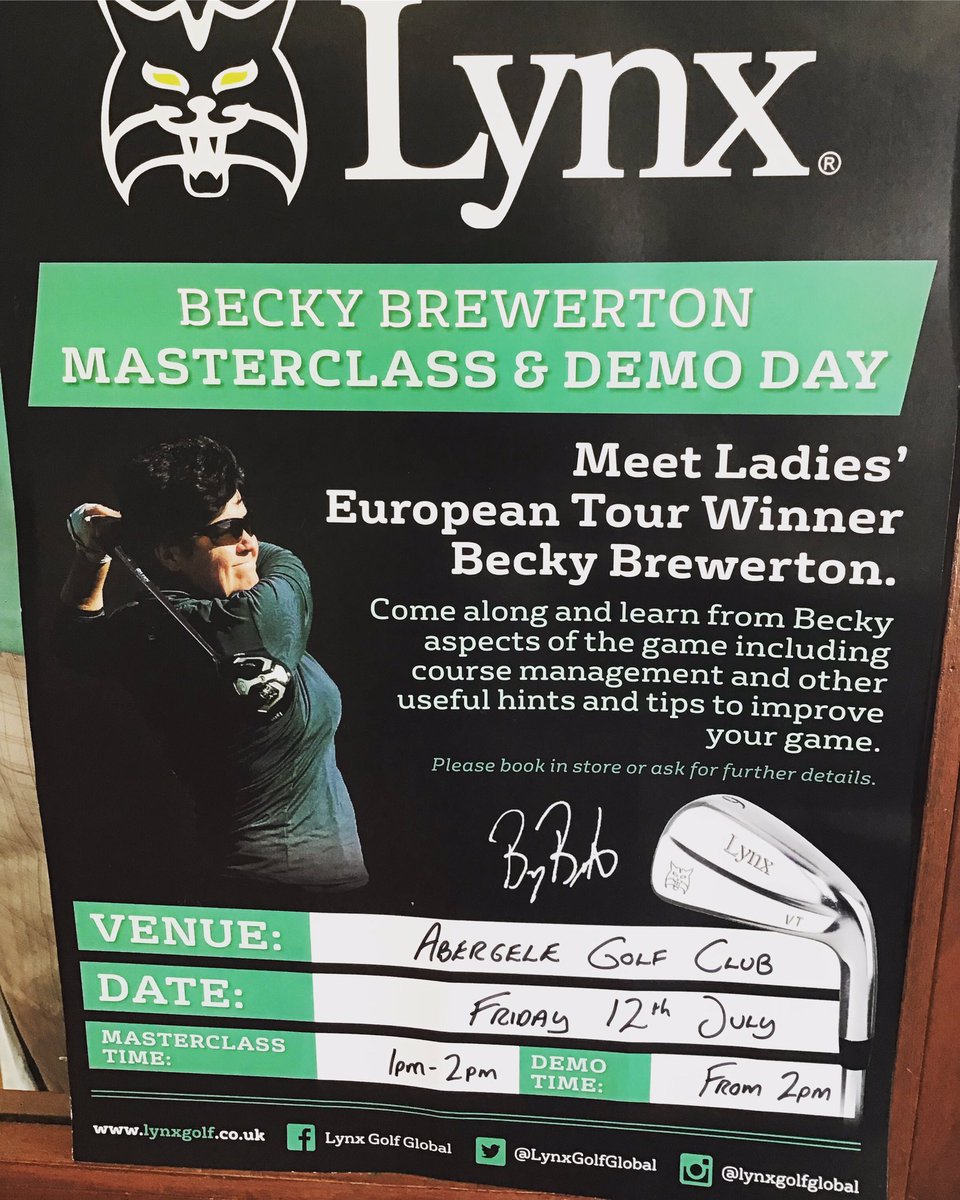 DiggersGolf's tweet image. Becky Brewerton Masterclass this Friday here @AbergeleGolf #golf #lynx #MASTERCLASS