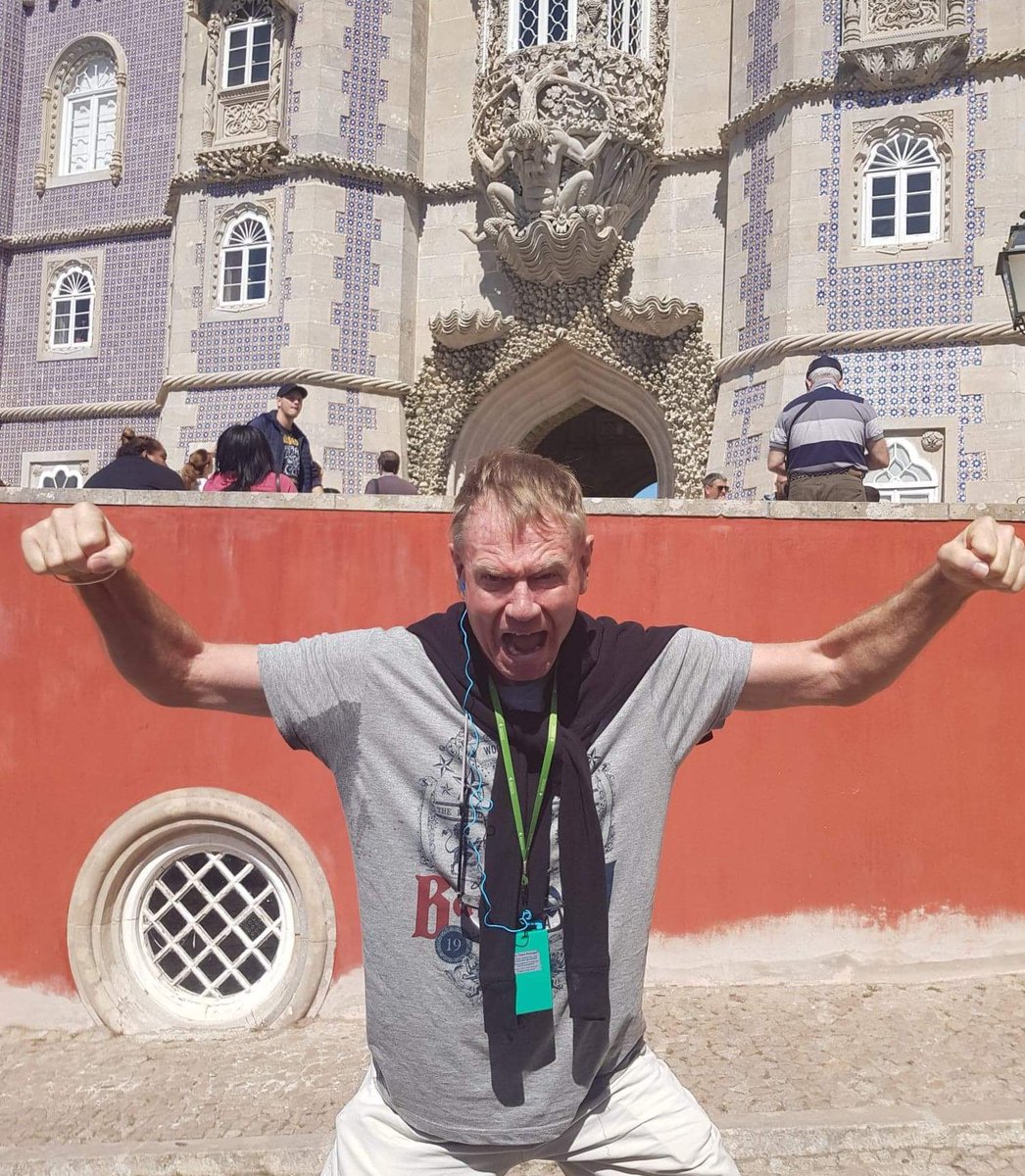 twosacrowd1's tweet photo. Sometimes we all need to release our inner gargoyle, like Bruce here at Pena Palace on our #solosonly #Portugal tour. #twosacrowd #solotravel https://t.co/sSFuKcXlKu