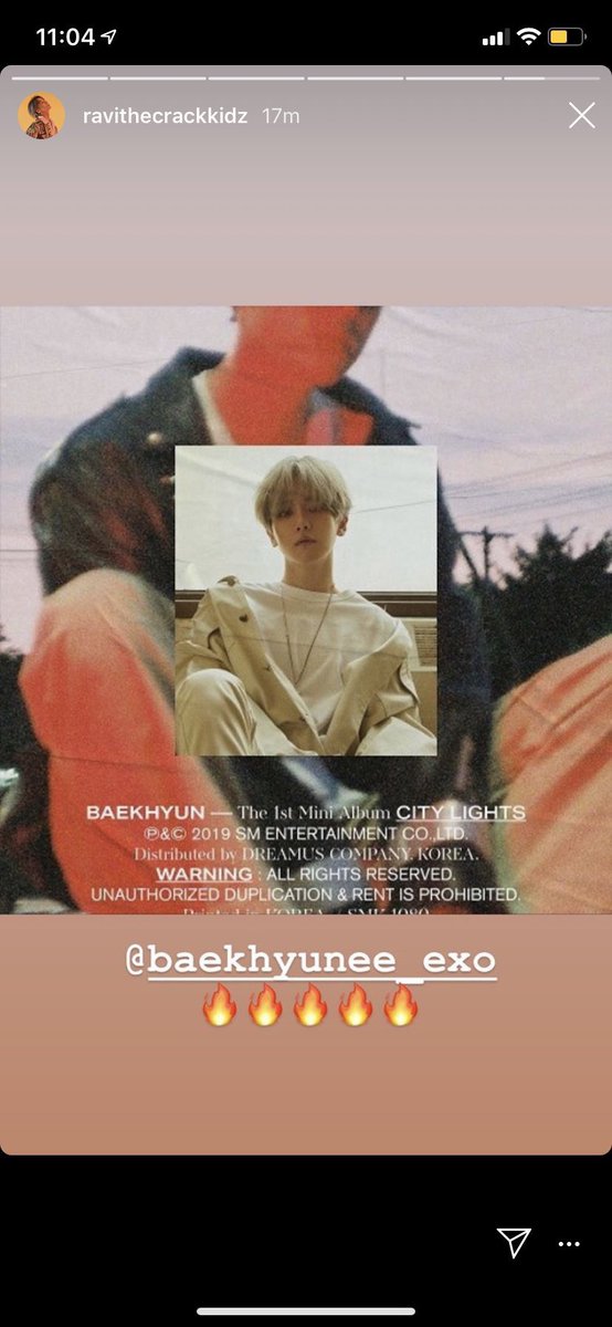 VIXX member ravi following baekhyun and showing his support for his solo debut!