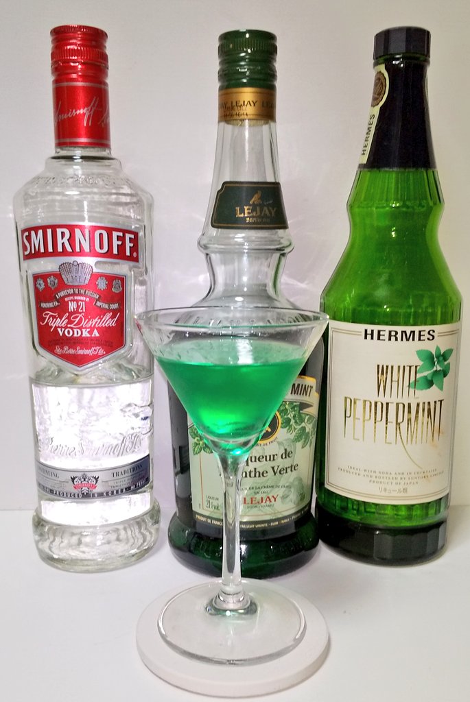 あらら フライング グラスホッパー ウオッカ 30ml ミント グリーン 15ml ミント ホワイト 15ml お口 スッキリ あららのお酒