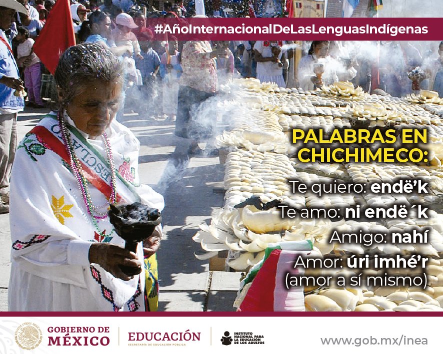 INEAmx's tweet photo. #SabíasQue Chichimeco significa “linaje de perros”, es un pueblo de origen náhuatl, que se extendió desde Querétaro hasta San Luis Potosí. Actualmente existen poco más de 2000 hablantes. Aprende algunas palabras #AñoInternacionalDeLasLenguasIndígenas https://t.co/oVSIFF3J2e