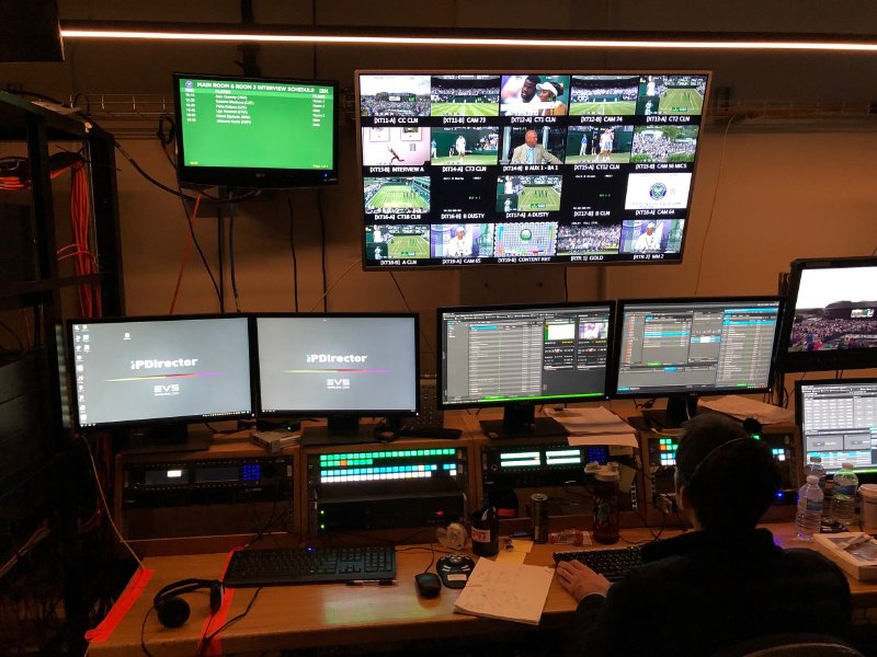 EVSEquipment's tweet image. EVS tech at @Wimbledon part 3. Over 30 IPDirector content management suites are used by @espn to manage approximately 144000 assets. @NEPBroadcasting is providing a significant part of this technology.