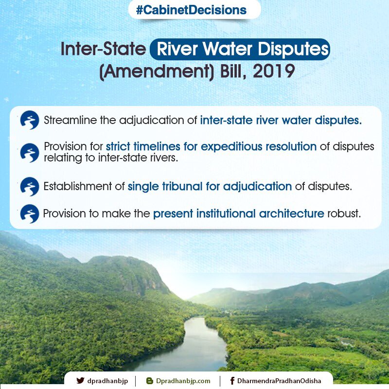 Inter-State River Water disputes (Amendment) Bill, 2019
