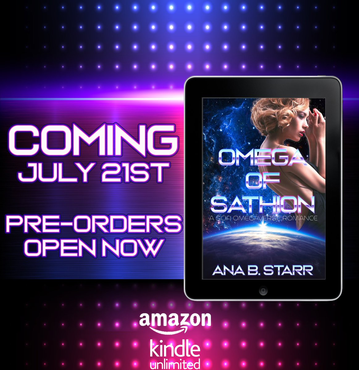 MerelPierce's tweet photo. โจโจ๐๐จ๐ฆ๐ข๐ง๐ ๐๐ฎ๐ฅ๐ฒ ๐๐๐ฌ๐ญ! โจโจ
Ana B. Starr's Debut novel, 'Omega of Sathion'
An exciting Sci-Fi Omegaverse Romance
You can find it here -->
https://t.co/efq4dKGmMf
#omegaverse #scifi #Romance #KindleUnlimited #preorder #supportfellowauthors https://t.co/HGzbOLthlQ