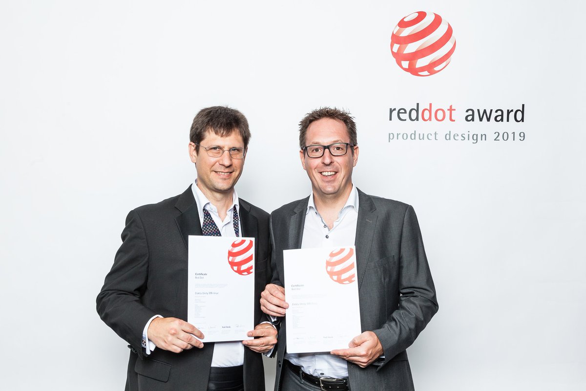 DCA_Design's tweet image. Wonderful accepting along with @Elekta  our @reddot Product Design Award 2019 earlier this week #RedDotWinners #DesignersNight #gooddesignrocks #ElektaUnity