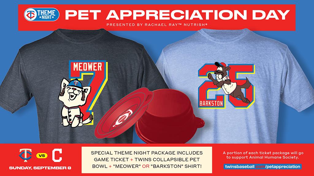 🐱 or 🐶? Show your #MNTwins &amp; pet pride with this NEW theme night! twinsbaseball.com/petappreciation 

RT for a chance to win 2 tickets + 2 t-shirts + 2 collapsible pet bowls.