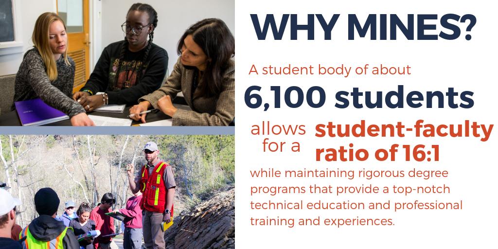 As a student at Colorado School of Mines, you are able to build relationships with your professor and have a voice in the classroom. #WhyMinesWednesday #studentfacultyratio #ApplyMines
