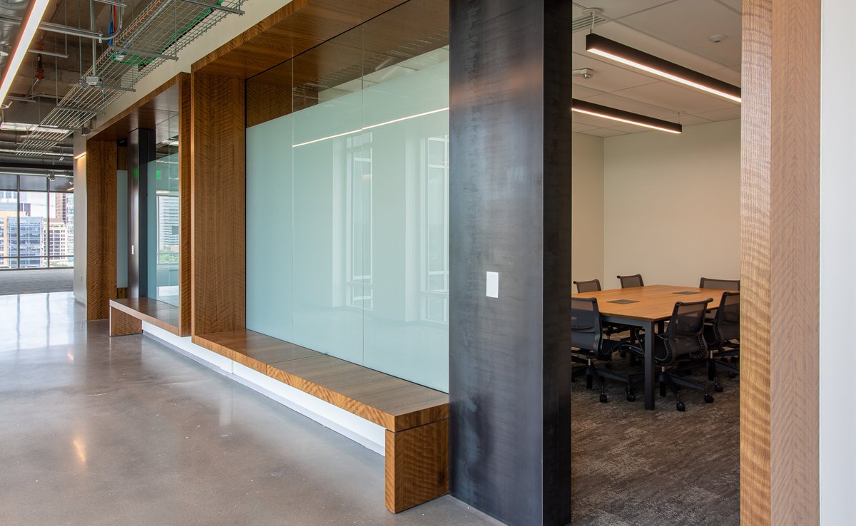 theburtgroup's tweet photo. In 2018 we proudly completed floors 6-11 for Cirrus Logic at Shoal Creek Walk! We recently completed finishing out floor 12 and are wooing over the finished product!  #oneteam #theburtgroup #atxconstruction #tenantinteriors https://t.co/qn1tYLDsBK